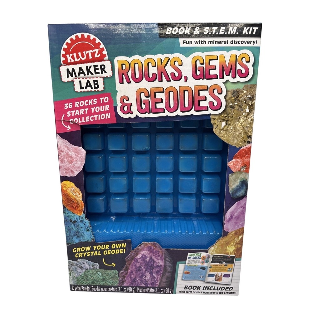 Rocks, Gems & Geodes/ Make‎ Lab .STEM Kit . Open Box/ Book Missing.